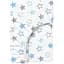 Простирадло Cosas на резинці 100х200 grey stars, блакитний (StarGreyBlue_100x200x20) - мініатюра 1