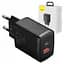 Компактное быстрое зарядное устройство для Baseus 20 W 2 порта (1Type-C + 1 USB) черный CCXJ-B01 - миниатюра 5