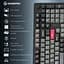 Клавіатура GamePro Asgard Drakkar Keychron Super Red Switch Wireless/Bluetooth/USB Black бездротова (MK305BK) - мініатюра 7