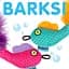 Игрушка для кошек Barksi Рыбка с колокольчиком и перьями 8х5 см ментоловая - миниатюра 3