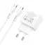 Комплект блок и кабель зарядные Hoco N29 Triumph Type-C to Type-C charger set белый - миниатюра 4