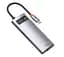 Адаптер USB Хаб Baseus Metal Gleam Series 6-in-1 Multifunctional Docking Station Gray CAHUB-CW0G - мініатюра 3