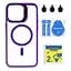 Чохол із підставкою MagSafe TPU PC Metal Stand Case Apple iPhone 15 Pro Max Dark Purple - мініатюра 2