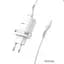 Адаптер мережевий HOCO Micro USB cable Smart FCP/AFC C12Q 18W набо білий - мініатюра 1