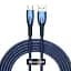 Кабель Baseus Glimmer Series Fast Charging Cable USB to Type-C 100W 2m CADH000503 Blue - мініатюра 1