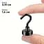 Набір магнітних гачків Semi Magnetic hooks Strong, 6 шт - Black - мініатюра 4