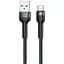 Кабель Remax Jany USB 2.0 to Type-C 1 метр плетений чорний (RC -124a) - мініатюра 1