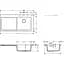 Кухонна мийка Hansgrohe S5110-F450 1050x510 поличка праворуч Stonegrey 43330290, Сірий - мініатюра 4