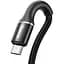 Кабель Baseus Halo Cable USB to Micr USB 3A 1m CAMGH-B01 Black - мініатюра 2