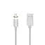 USB Cable Hoco U16 Magnetic Absorption iPhone 6 Silver 1m - мініатюра 1