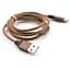 Дата кабель USB 2.0 AM to Type-C nylon 1m brown Vinga (VCPDCTCNB21BR) - мініатюра 3