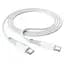 Кабель Hoco X70 Pisces Cable Type-C to Type-C 3A 1m White - мініатюра 1