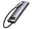 Адаптер USB Хаб Baseus Metal Gleam Series 6-in-1 Multifunctional Docking Station Gray CAHUB-CW0G - мініатюра 4