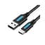 Дата кабель USB 2.0 AM to USB-C 1.0m 3A black Vention (COKBF) - мініатюра 1