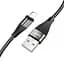 Кабель Hoco X57 Pisces Cable USB to Lightning 2,4A 1m Black - мініатюра 1