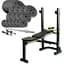 Набор Besport PowerPro 109кг с прямым грифом и скамьей WB-003 - миниатюра 1