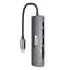 USB-хаб XON SmartHub 6 в 1 (SD/TF + Type-C + USB3.0 + 2хUSB2.0) Сірий (UHCHP062322G 5139) - мініатюра 1