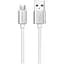 Кабель Florence Fabric microUSB 1m 3A White (FL-2203-WM) - миниатюра 1