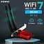 Мережева карта PCI-E Fenvi FV-BE8800 Wi-Fi 7 тридіапазонний адаптер модуль Bluetooth 5.4 Black Red (19127) - мініатюра 6