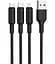 Кабель потрійний 3-в-1 micro type-c lightning Hoco x2 5, 6957531080169 - мініатюра 1