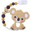 Прорізувач для зубів Bambi Коала WD210712 із силіконовим намистом коричневий - мініатюра 1