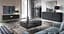 Тумба под телевизор Perfect Home Гармоны / Harmony 1-дверная с 2 ящиками и золотыми ножками RTV144 Черный/черный мрамор роял (PFH-091179) - миниатюра 6