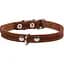 Нашийник одинарний Collar, шкіра, 24-32х1,2 см, коричневий - мініатюра 2