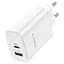 МЗП Borofone BN10 Sunlight PD65W (1USB-A/1C) White - мініатюра 3