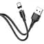 Кабель Hoco X52 Sereno magnetic charging cable for Micro 2,4A/1 м чорний - мініатюра 1