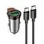 Адаптер автомобильный Hoco Rigorous dual port Car charger NZ16A (Type-C to Type-C) |1USB/1Type-C, 43W/3A, PD25W/QC| - миниатюра 1