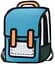 Рюкзак стильний 2Д Синій Stylish Backpack 2D Blue 40x36x12 - мініатюра 1
