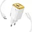 СЗУ Hoco N52 Monsoon PD20W+QC3.0 (1USB-A/1C) + кабель Type-C to Type-C - миниатюра 2