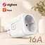 Розумна розетка Zigbee 3.0 з ватметром Tuya/Smart Life 16 А - мініатюра 1