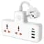 Мережевий подовжувач Hoco AC12A Reise 2-position expansion socket (PD30W / 1C3A) 4 порта - мініатюра 1