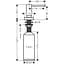 Дозатор кухонний Hansgrohe A71 500 ml врізний Stainless Steel 40468800, Нержавіюча сталь - мініатюра 3