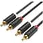 Кабель мультимедійний 2xRCA M to 2xRCA M 1.5m black Vention (BCMBG) - мініатюра 1
