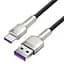 Кабель Baseus Cafule Series Metal Data Cable USB to Type-C 66W 1m CAKF000101 Black - мініатюра 2
