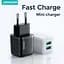 Адаптер блок питания сетевой JOYROOM Mini dual port smart fast charge L-2A121 2 порта блок питания белый - миниатюра 4