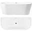 Ванна акрилова пристінна Rea Capri 150x75 white REA-W9800, Білий - мініатюра 1