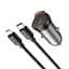 Автомобільний зарядний пристрій Hoco NZ16 Type-C PD 30W metal grey + кабель Type-C to Lightning - мініатюра 3