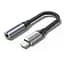 Переходник Lightning to 3.5mm 0.1m cotton braided aluminum gray Vention (BMBHA) - миниатюра 1