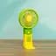 Вентилятор портативний Handheld Fan JX-991 зелено-жовтий, ручний міні вентилятор на акумуляторі бездротовий - мініатюра 1
