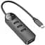 USB-C хаб адаптер Borofone DH6 Erudite 4-in-1 на 3*USB 3.0 и RJ45 6941991104312 - мініатюра 1