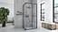 Душова кабіна Rea City 80x80 black REA-K6448, Чорний матовий, Універсальна, прозрачний, Чорний матовий - мініатюра 3