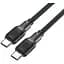 Кабель Acefast C10-03 Type-C to Type-C 3A 60W 1.2 м silicone zinc connectors черный - миниатюра 1
