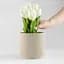 Ваза-кашпо МВМ My Home, 13 см, бежевая (DH-FLOWERS-24 M BEIGE) - миниатюра 5
