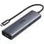 Хаб USB 3.2 Type-C -> 1xUSB-A 3.2/ 1xUSB-A 2.0/2xUSB-C 3.2/ RJ45 PD CM512 сірий UGREEN - мініатюра 1