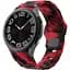 Ремінець силіконовий Samsung Galaxy Watch 4 5 6 7 BeWatch Чорно-червоний (0140303) - мініатюра 1