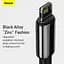 Кабель Baseus Tungsten Gold Fast Charging Cable USB to Lightning 2.4A 1m CALWJ-01 Black - миниатюра 7