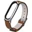 Шкіряний ремінець Primo Mijobs для фітнес-браслета Xiaomi Mi Smart Band 6 Brown Silver - мініатюра 1
